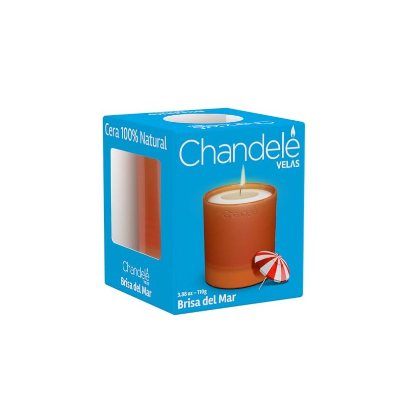 Vela aromática Brisa del Mar en Vaso de barro