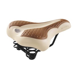 Made In Italy Montegrappa Original Vintage Saddle Faux Leather Dual Suspension System Mod. Kosmos 2008V (Colour: Cream/Tan)