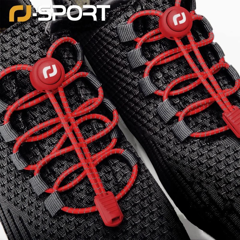 RJ-Sport Elastic Quick Release Shoelaces, Fast Lacing System for Unique