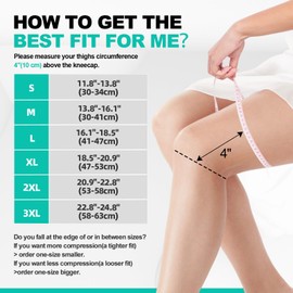 Lexniush Knee Support for Men/Women, Compression Knee Support with Adjustable for Arthritis, Meniscus Tear, ACL, Knee Pain, Knee Braces, Right / Left Bandage Knee for Running, Sports, Black, M