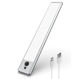 EZVALO Under Cabinet Lights, LED Closet Light Wireless USB Charging, Motion Sensor Lighting Indoor 5300K Dimmable Night Lights for Kitchen,Bedroom,Wardrobe,Hallway,Stairs (1 Pcs)