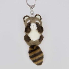Bamboo Shoot Bubble Bubble Doll Keychain Raccoon Brown Plush 68322