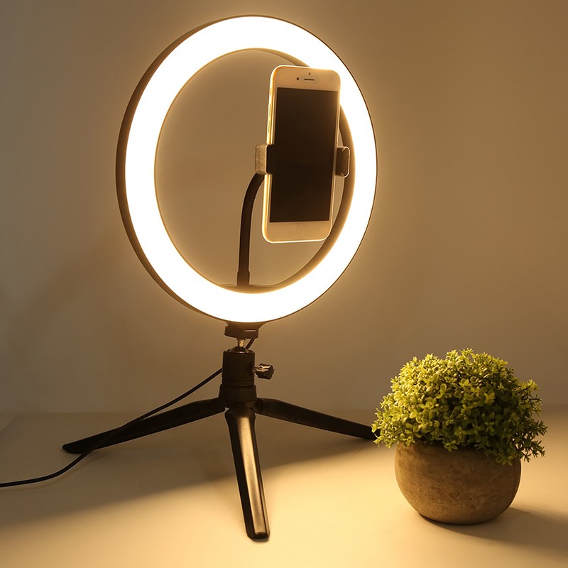 26cm/10in Ring Light LED Live Lamp Fill Light Dimmable USB