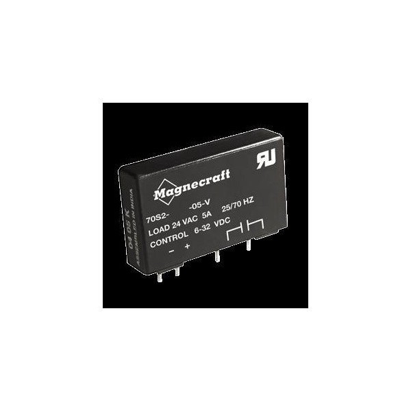 Schneider Electric/Magnecraft 70S2-04-B-03-V Relay; SSR; Zero-Switching; SPST-NO; Cur-Rtg 3A; Ctrl-V