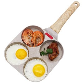 MYBO TV - Pancake Pan 4 in 1 This pan with compartments allows you to cook 4 different foods at the same time - non-stick, all types of cookers, grey