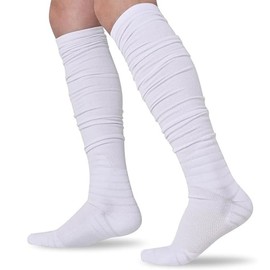 Scrunch Football Socks Ultra Long 1 Pack/2 Packs Combed Cotton With Ankle Support Padded Knee High Socks Youth Adult