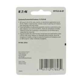 Bussmann (BP/FLB-40-RP) 40 Amp Bolt-on Fusible Link with 13/16" Bolt Terminal