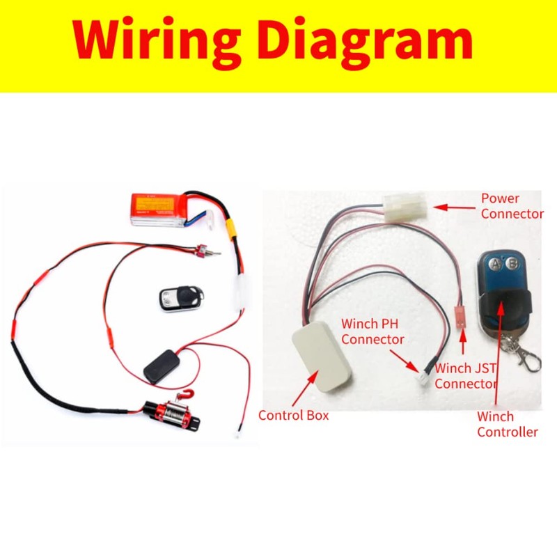 Dilwe RC Winch, 1/10 Electric Metal Model Vehicle Crawler Car