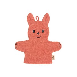 Sterntaler Baby Girl Wash Mitt Baby GOTS Wash Mitts Enna - Wash Cloth Children, Baby Washcloths, Children's Wash Cloths - Organic - Coral