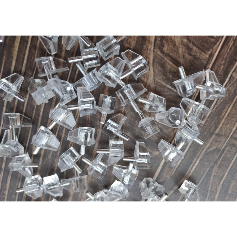 1/8 Inch 3mm Clear Shelf Support Pegs Plastic Cabinet Shelf