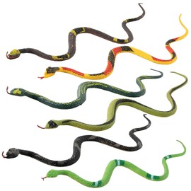 D-STONE Snake, Toy, Snake, Toy, Realistic Prank Goods, Snake, Snake, Mini Plastic, Set of 6
