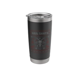 Hail Santa Heavy Pagan Solstice Gothic Ugly Christmas Stainless Steel Insulated Tumbler