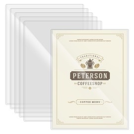 6 Pcs 8.5 x 11'' Rigid Print Protectors, Clear Rigid Top loaders Plastic Paper Page Protectors, Clear Plastic Page Protectors for Photos and Documents