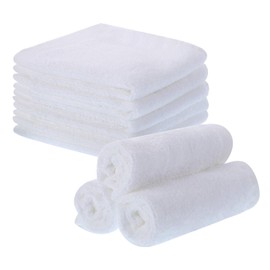 Wenrecu 8 Pack Flannel Face Cloth for Women Kids, 10 x 10 Inch Face Cloth Face Towels Reusable Facial Cleansing Cloths Baby Wash Cloth for Spa Sport Beauty Routine