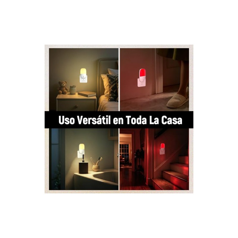 2 Piezas 670 nm Rojo Luz Nocturna para Dormir, 2