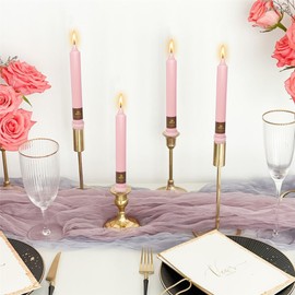 Gedengni Taper Candles Pink Candlesticks - 4pcs Long Tapered Candle Unscented Candle Sticks Dripless Candles for Dinner Decor Housewarming Gift Idea,8inches (20D4PC-PINK)