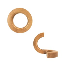 DFsucces Set of 2 Magnetic Wooden Ring Shaped Curtain Tiebacks Tassel Curtain Holder Window Decoration Fasteners Easy Installation