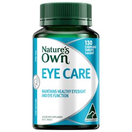 Nature's Own Eye Care Chewable Tablets 130 - Vitamin A, C, & Zinc - Supports Healthy Eyesight, Eye Function & Retina Health - Assists Eye Adaptation to Light Intensity & Night Vision