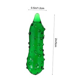 CORHAD 1Pc Glass Cucumber Ornament Creative Vegetable Adornment for Home Office Room Desktop Decor Charming Glass Decor to Brighten Up Your Living Space