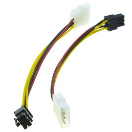 X3 Cable Molex 4 Pin Male to 6 Pin Female Cable PCI Express 18 cm Brooch Power Map for 4pin Graphics Card to 6pin Pin Adaptive French Brand