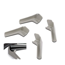 ALLGOOD RV Rain Gutter Spout 3 1/2" Long Version, RV Rain Gutter Extensions, RV Gutter Spout, Left and Right, Gray, 4Pcs