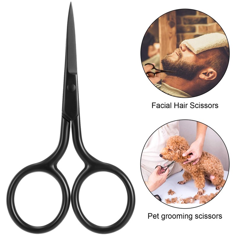 Mudder 3 Pack Small Nose Scissors Facial Hair Trimming Mini