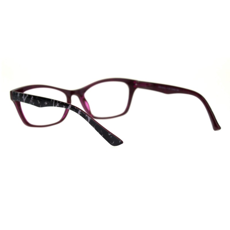 Womens Reading Glasses Fashion Readers Rectangular Spring Hinge Fuchsia +2.25