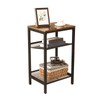 HOOBRO Side Table, Industrial End Telephone Table with Adjustable Mesh