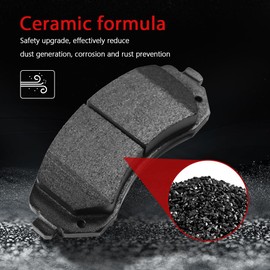 YxpBrake Front Left Right Ceramic Disc Brake Pads Kit w/Hardware fit for Murano 2011 2012 2013 2014 Pathfinder 2008 2009 2010 2011 2012 350z 2006-2009 370Z 2009-2019