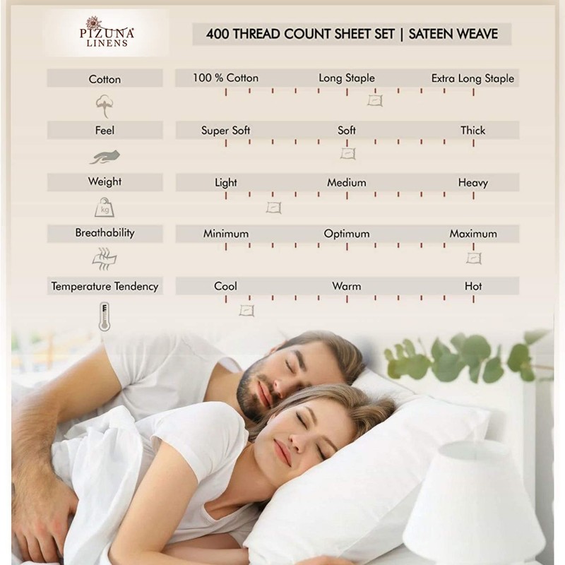 Pizuna 100% Cotton King Pillow Cases 2 Pack White 50x90cm,