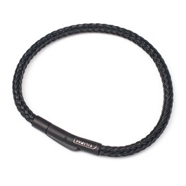 Silipac Heavy Duty Braided Key Ring Cable with Anodized Lock - Durable Multi-Purpose Keychain for Keys, Luggage Tags, Crafts (Black)