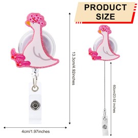 lasuroa Funny ID Badge Holder with Silly Goose, Cute Badge Holder for Nurses, Retractable with Alligator Clip, ID Accessories for Nurses, Doctors, Teachers, Medical