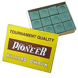 Formula Sports Pioneer Snooker Pool Billiards Cue Chalk, 12 Pieces Pack, Green