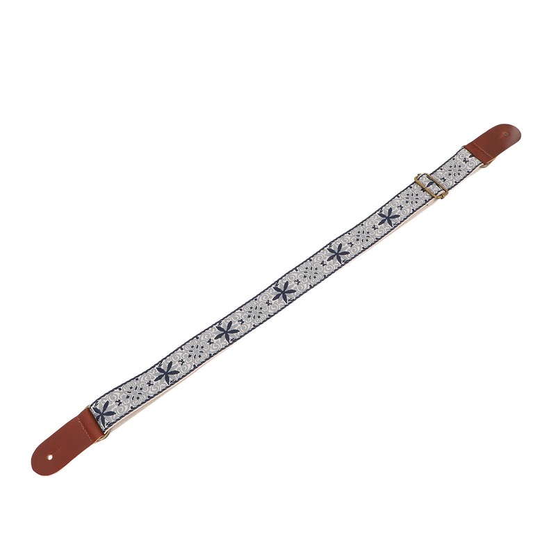 Ukulele Strap Embroidery Style Retro Metal Buckle Adjustable Breathable Shoulder