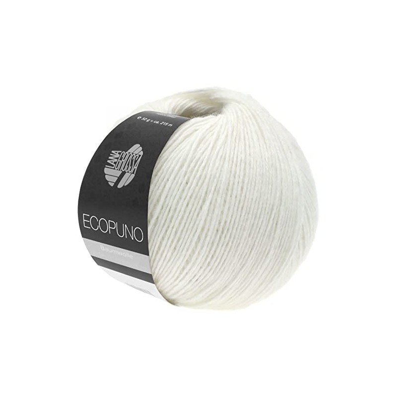 Lana Grossa Ecopuno, 26 White Yarn