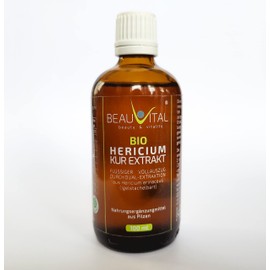 BEAUVITAL Organic Hericium Extract Liquid | Liquid Extract Lion's Mane/Hedgehog Spiny Beard by Dual Extraction in Glycerine, 100 ml