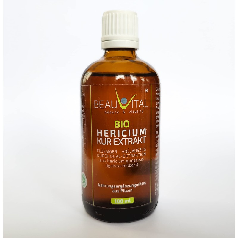 BEAUVITAL Organic Hericium Extract Liquid | Liquid Extract Lion's Mane/Hedgehog