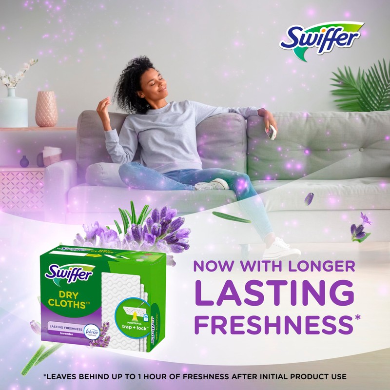 Swiffer Sweep + Mop, Dry Pads Refill, Floor Cleaner for