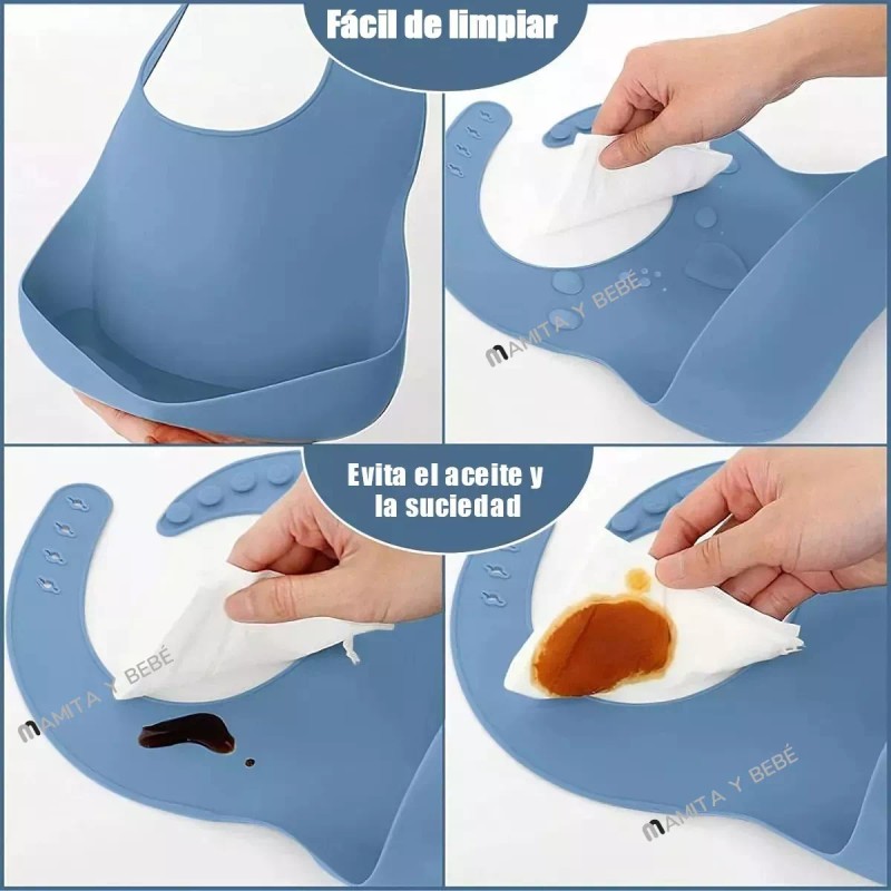 Mamita y bebé Platos Para Bebés De Silicona Con Tazón