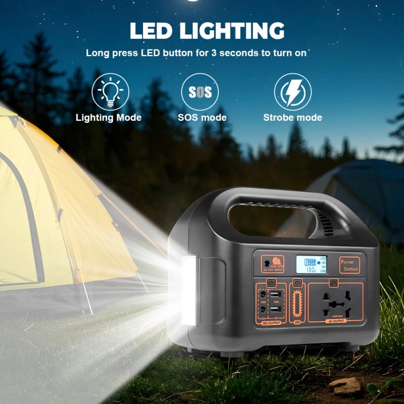 KEPEAK Portable 150W Power Station Solar Generator Backup Power LED
