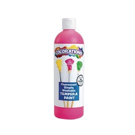 Colorations Washable Tempera Paint, 16 fl oz, Fluorescent Pink, Neon, Non Toxic, Vibrant, Bold, Bright, Kids Paint, Craft, Hobby, Fun, Art Supplies
