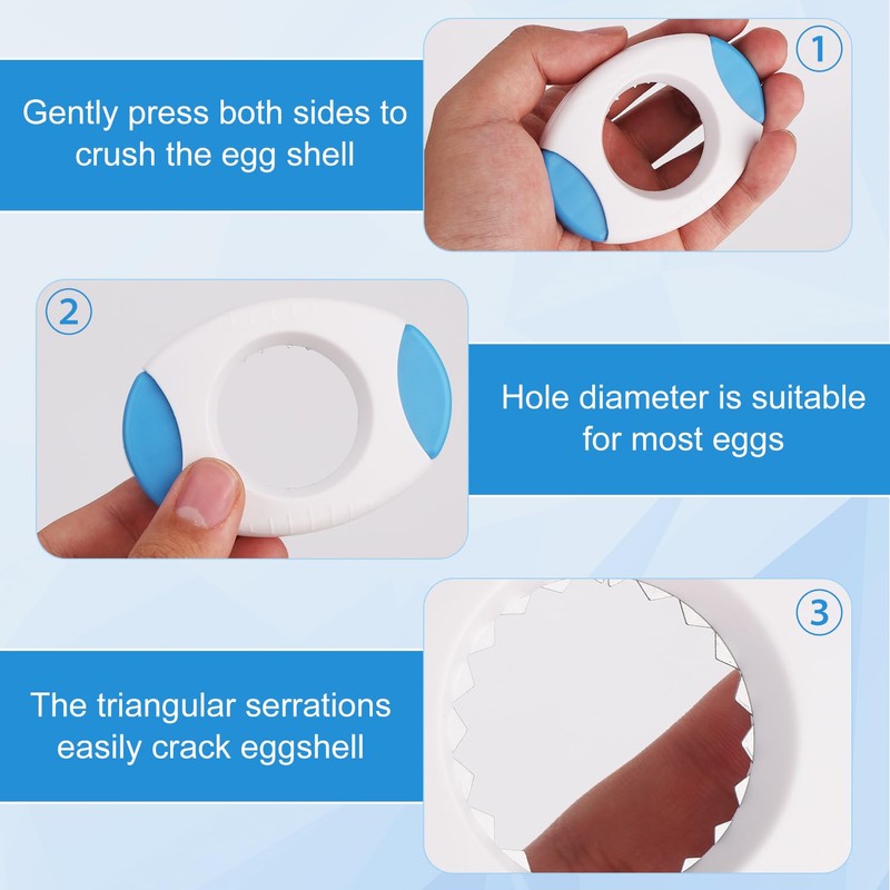lasuroa Egg Shell Opener, Upgraded Egg Topper Cutter Handheld Quick