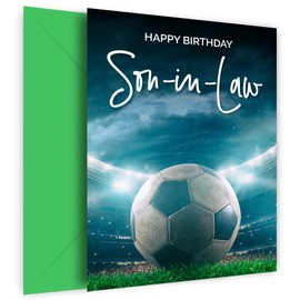 Football Birthday Card for Son-in-Law - Perfect Happy Birthday Cards for Any Age Son-in-Law, Football Birthday Card, Son-in-Law