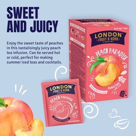 London Fruit & Herb Peach Paradise, 40 g, 120-Count - Pack of 6