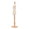 Female Mannequin Torso Dress Shape with Height-Adjustable Stand, Wooden Base,