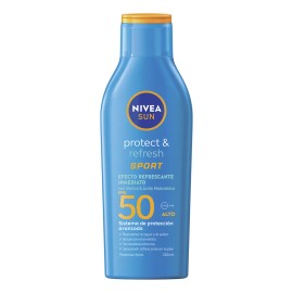 Protector Solar Corporal NIVEA SUN Protect & Refresh Sport En Loción FPS 50+ 200Ml, Rápida Absorción