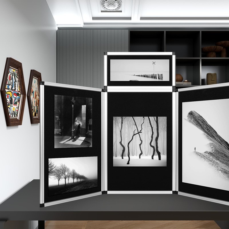 jxgzyy Trade Show Presentation Board 3+1 Panel Trifold Poster Board
