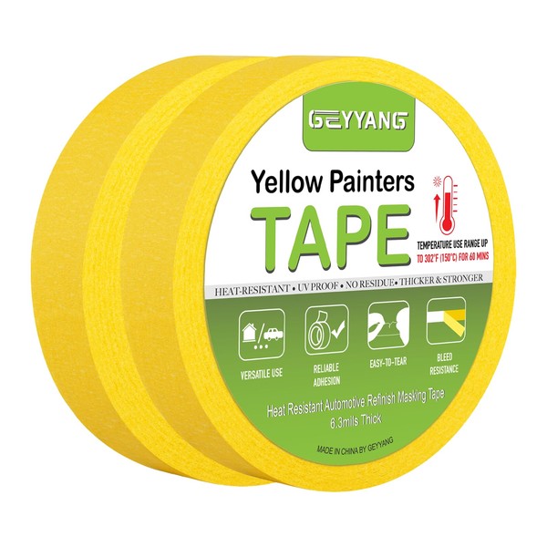 GEYYANG Automotive Painters Tape, 6.3mil Thick & 302°F Heat Resistant,