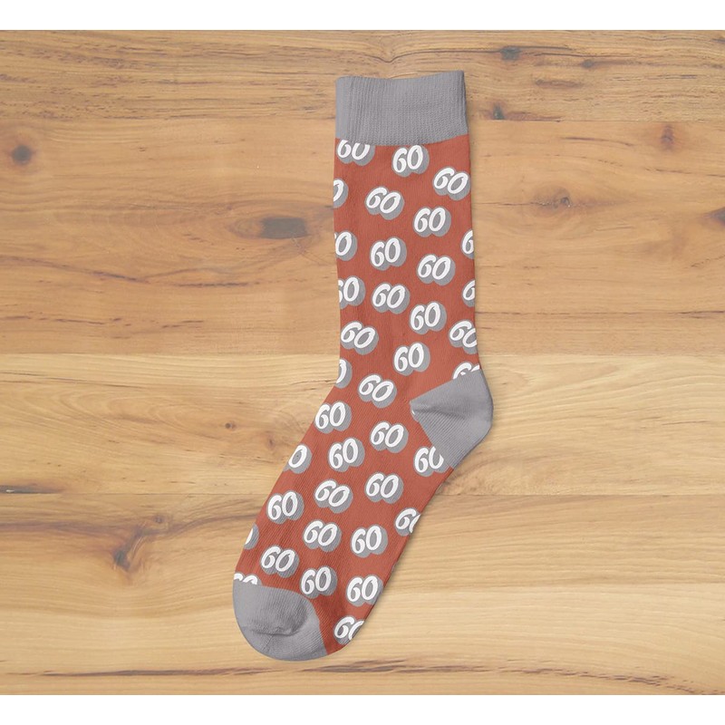 D Design Invent Print! 60th Birthday Gift Pink Ankle Socks