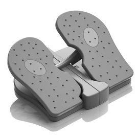 Simple Leg Exerciser While Sitting for Seniors, Foot Pedal Exerciser Under Desk Foot Rest with Massage Help Leg Muscles Release Varicose Veins for Elder at Office Home Gray